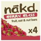 nakd. Berry Bliss Fruit Nut & Oat Bars Multipack 4 x 30g
