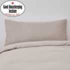 Non Iron Plain Dye Natural Bolster Pillowcase