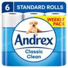 Andrex Classic Clean Toilet Roll 6 Rolls 6 per pack