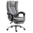 Vinsetto Executive Office Chair ComPUter Desk Chair For Home With Footrest, Grey