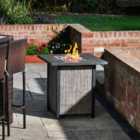 Peaktop Firepit Outdoor Gas Fire Pit Metal Fabric Lava Rock Cover HF28201AA-UK