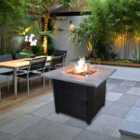 Teamson Home 33" Large Square Gas Fire Pit