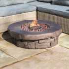 Teamson Home Round Gas Fire Pit