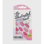 The Illustrated Nail Mid Pink Party Pink False Nails