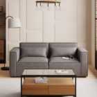 Modular Arne Grey Faux Leather 2 Seater Sofa