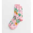 Pink Plant Socks