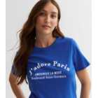 Bright Blue JAdore Paris Logo T-Shirt