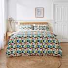 Elements Sten Multicoloured Duvet Cover and Pillowcase Set