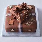 Two Tier Chocolate Parcel Cake, each