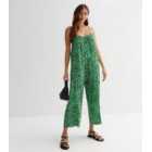 Green Mark Making Strappy Oversized Jumpsuit