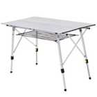 Outsunny Portable Roll-up Picnic Table - Silver