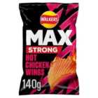  Walkers Max Strong Hot Chicken Wings Sharing Crisps 140g