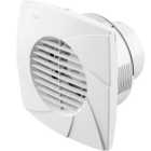 IPX2 Bathroom Extractor Fan with Backdraft Shutters & Adjustable Electronic Timer 100mm White