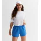 Girls Bright Blue Jogger Shorts