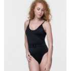 Dorina Black Belted Strappy Period Swimsuit