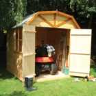Shire Barn-Style Curved Roof Shiplap Double Door Shed - 7 x 7ft