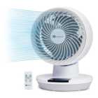 8 Inch Air Circulator Fan with Oscillation and Timer White