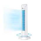 31 inch Oscillating Tower Fan with Aroma Function White