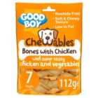 Good Boy Chewables Dog Treats Rawhide Free Chicken Mini Bones 7 per pack