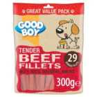 Good Boy Dog Treats Beef Fillets 300g