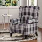 Living and Home Fabric Recliner Armchair - Grey Mix