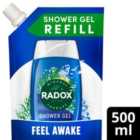 Radox Feel Awake Shower Gel & Shampoo Refill Pouch 500ml