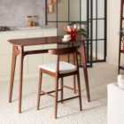 Elements Alva 2 Seater Rectangular Bar Table, Walnut Stained