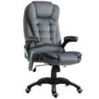 Vinsetto Office Chair With Heating Massage Points Relaxing Reclining - Grey