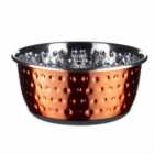Classic Luxury Copper Embossed Pet Bowl 950Ml - Twin Pack