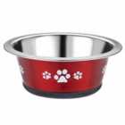 Classic Posh Paws Cat Dish Red 240Ml - Twin Pack