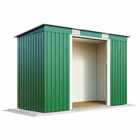 Garden Gear Pent Metal Shed 6.6 X 3.9Ft Dark Green and Foundation Kit