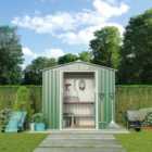Garden Gear Apex Metal Shed 7 X 4.2Ft Dark Green and Foundation Kit