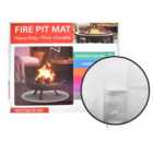 SAFE-TECH Heavy Duty Fire Pit Mat 40" / 101cm Round Fireproof Grill Mat (6 Layers) Anti-Slip