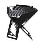 Leaf Collapsible Portable Outdoor BBQ and Fire Pit - Matt Black