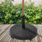 Outsunny 25kg Resin Patio Umbrella Base Parasol Stand Weight Deck Wheels