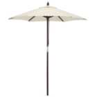 VonHaus Parasol 2M, Wooden Parasol Umbrella for Outdoor, Garden, Patio, Sun Shade Canopy with UV30+ Protection, Wood Frame, Cream