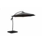 Grey 3m Deluxe Pedal Operated Rotational Cantilever Powder Coated Parasol with Cross Stand