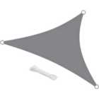 swift Sun Shade Sail 3x3x3m Triangle Waterproof 98% UV Block Water Resistant Canopy Sail for Garden Patio, Grey