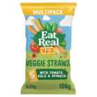Eat Real Veggie Straws Kale, Tomato, Spinach 5 x 20g