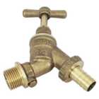 FixTheBog™ UK Made Brass Outdoor Garden Tap Hose Watering 1/2" Hose Union Bib Tap with Double Check valve