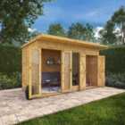 Mercia 12 x 6ft Maine Pent Summerhouse With Side Shed
