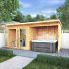 Mercia 16 x 6ft Maine Pent Summerhouse With Patio Area