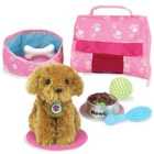 Sophias By Teamson Kids Plush Puppy With Carrier And Accessories For 18" Dolls
