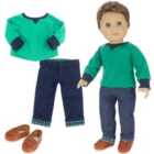 Sophias By Teamson Kids Shirt Jeans And Penny Loafers Set For 18" Boy Dolls