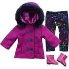 Sophia's By Teamson Kids 3 Piece Peacoat Leggings And Boots Set For 18'' Dolls