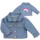 Sophia's Teamson By Kids Jean Jacket With Rainbow Graphic For 18" Dolls Blue