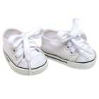 Sophias By Teamson Kids White Canvas Sneaker Shoes With Laces For 18" Dolls
