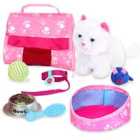Sophias By Teamson Kids White Plush Kitty Cat And Accessories Set For 18" Dolls