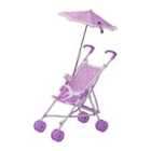 Olivia's Little World - Baby Doll Stroller With Parasol - Purple / Stars