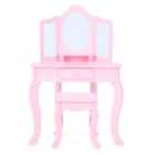 Fantasy Fields By Teamson Kids Lady Alessandra Corner Vanity And Stool Set Pink